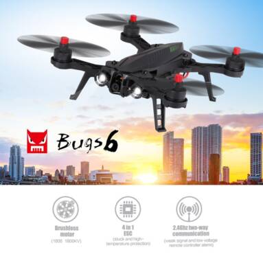 $130 with coupon for MJX Bugs 6 B6 720P Camera 5.8G FPV Drone 250mm High Speed Brushless Racing Quadcopter with G3 Goggles EU warehouse from TOMTOP