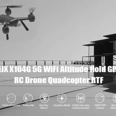 €68 with coupon for MJXR / C Technic X104G WiFi 5G Altitude Hold GPS RC Drone Quadcopter RTF – Black from GEARBEST