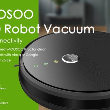 €167 with coupon for MOOSOO RT30 Smart Robot Vacuum Cleaner 2 in 1 Vacuuming and Mopping 2000Pa Suction with App Alexa Google from EU warehouse GEEKBUYING