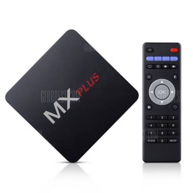 $25 with coupon for MX PLUS TV Box  – BLACK from GearBest