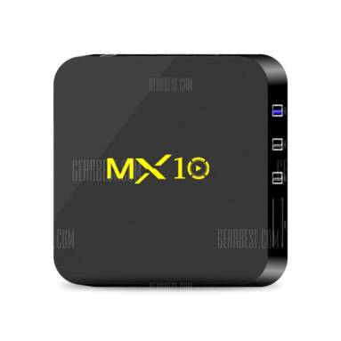 $54 with coupon for MX10 TV Box  –  EU PLUG  BLACK from GearBest