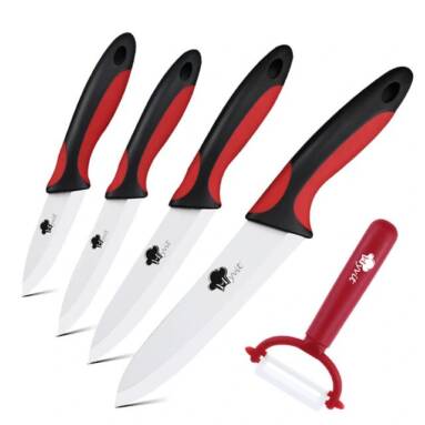 €13 with coupon for MYVIT Ceramic Knife Kitchen 3 4 5 6 inch + Peeler White Blade Paring Fruit Vegetable Chef Utility Knife Cooking Tools Set from EU CZ warehouse BANGGOOD