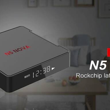 $39 with coupon for Magicsee N5 NOVA TV Box -2.4G Voice Remote with Air Mouse – Black 4GB RAM+64GB ROM EU Plug from GEARBEST