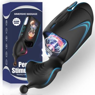 €17 with coupon for Male Masturbator Electric Dicks Pump Vibrators Climax Delay Glans Stimulate Massager Sex Toys for Men from BANGGOOD