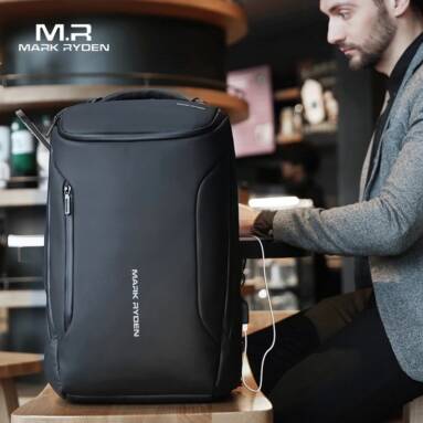 €34 with coupon for Mark Ryden 2019 New Anti-thief Fashion Men Backpack Multifunctional Waterproof 15.6 inch Laptop Bag Man USB Charging Travel Bag – Black from BANGGOOD