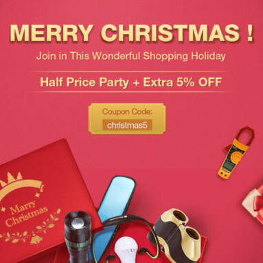 MERRY CHRISTMAS-Half Price Party + Extra 5% OFF from Newfrog.com