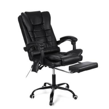€93 with coupon for Massage Reclining Office Boss Chair Adjustable Height Rotating Lift Chair PU Leather Gaming Chair Laptop Desk Chair with Footrest and Phone Bag from UK WAREHOUSE BANGGOOD