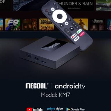 €65 with coupon for Mecool KM7 Amlogic S905Y4 4GB RAM 64GB ROM bluetooth 4.2 5G Wifi Android 11 4K HDR10+ TV Box Support 4K Youtube HDTV2.1 AV1 VP9 H.265 Decoder from GEEKBUYING