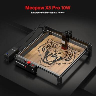€259 with coupon for Mecpow X3 Pro 10W Laser Engraver from EU warehouse GEEKBUYING (free gift laser bed)