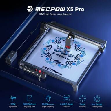 €769 with coupon for Mecpow X5 Pro 33W Laser Engraving Machine from EU warehouse GEEKMAXI