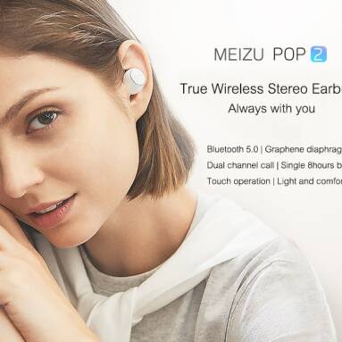 $54 with coupon for Meizu POP2 TWS Wireless Bluetooth 5.0 Earphones Global Version IPX5 Waterproof from GEARVITA