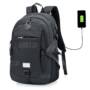 Men Casual Durable Canvas Backpack with USB Port 