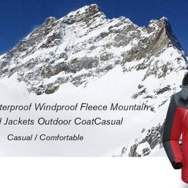 $32 with coupon for Men’s Ski Waterproof Windproof Fleece Mountain Hooded Jackets Outdoor Coat from GearBest