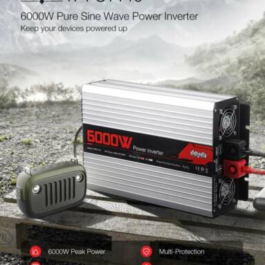 $43 with coupon for Mensela IT-PS1 Pro Intelligent Screen Solar Pure Sine Wave Power Inverter 2200W/3000W/4000W/5000W/6000W/7000W DC 12V/24V To AC 220V Converter – 12V 2200W from BANGGOOD