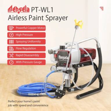 €124 with coupon for Mensela PT-WL1 220V High Pressure Electric Wall Airless Paint Sprayer Paint Machine Spray from EU CZ warehouse BANGGOOD