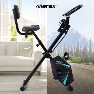 €184 with coupon for Merax Foldable Cycling Exercise Bike with LCD Screen Adjustable Height and Arm Resistance Bands for Indoor Workout from EU GER warehouse GEEKBUYING