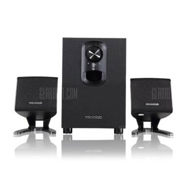 $27 with coupon for Microlab M108 Multimedia Speaker Set  –  BLACK from GearBest