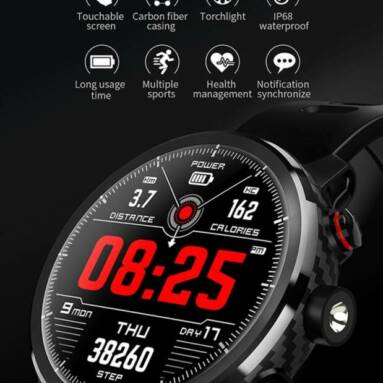 $26 with coupon for Microwear L5 Smartwatch Heart Rate Monitor IP68 Waterproof from GEARVITA