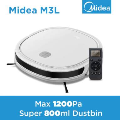 €83 with coupon for Midea M3L Robot Vacuum Cleaner 800ML Dust Bin 140mins Working Time Auto-recharge Sweeping Cleaning Machine Home Appliance from MIDEA Official Store Aliexpress