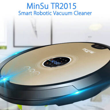 $87 flashsale for MinSu TR2015 Robotic Vacuum Cleaner  – EU PLUG CHAMPAGNE from GearBest