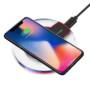 Minismile Ultrathin Qi Standard Wireless Charger Pad with USB Cable for iPhone X / 8 / 8 Plus / Samsung  -  BLACK 
