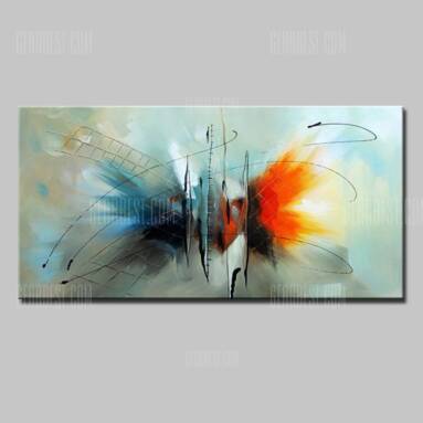 $57 flash sale for Mintura Abstract Butterfly Modern Canvas Oil Painting Colormix from GearBest