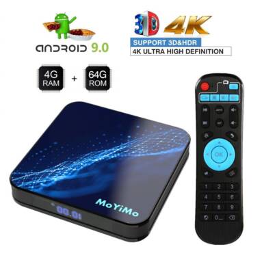 $29 with coupon for MoYiMo M5 TV BOX 4GB RAM 64GB ROM Rockchip-RK3318 Quad-core Android 9.0 from GEARVITA