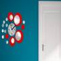 Modern Design 3D Mirrior Sticker DIY Home Decoration Self Adhesive Quartz Wall - RED