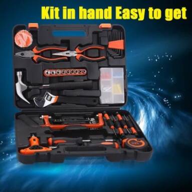 $39 with coupon for Multi Household Home Handle Electric Carpenter 82PC DIY Repair Tools Kits Set Garage Car Tool Garden – BLACK  from GearBest