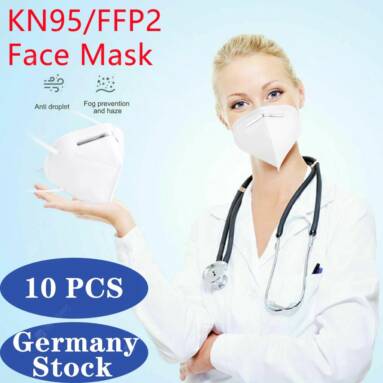 €26 with coupon for 10PCS KN95 N95 Face Mask Disposable Breathable Protective Non-Medical Masks EU Germany Warehouse from GEARBEST