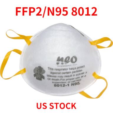 €54 with coupon for 10pcs N95 FFP2 Valved Respirator Dust Face Mask Flu Protection EU UK WAREHOUSE from GEARBEST
