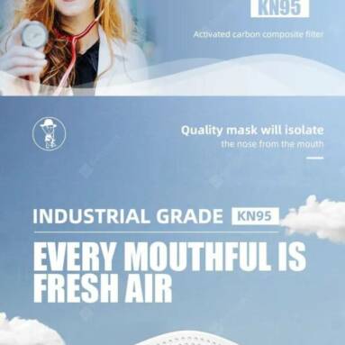 $26 with coupon for N95 Face mask Fast Shipping Reusable Dust Masks with 10 KN95 Composite Filters PM2.5 – 1Mask 20filters from GEARBEST