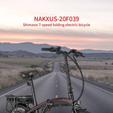 €672 with coupon for NAKXUS 20F039 20 Inch Folding Electric Bike 250W Motor 25km/h Shimano 7-Speed Gears 36V 10Ah Battery 50-55km Max range LED Headlamp IP54 Waterproof from EU warehouse GEEKBUYING