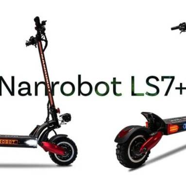 €3296 with coupon for NANROBOT LS7+ 60V 40Ah 2400W*2 10in Oil Brake Folding Electric Scooter 90-110KM/H Top Speed 50-60KM Mileage E-Scooter from EU CZ warehouse BANGGOOD