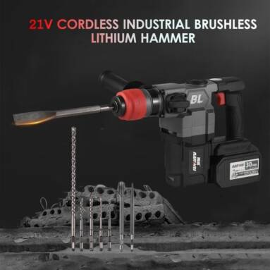 €56 with coupon for NANWEI 21V Cordless Industrial Brushless Lithium Hammer from EU warehouse TOMTOP