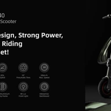 €419 with coupon for NAVEE N40 Electric Scooter from EU warehouse TOMTOP