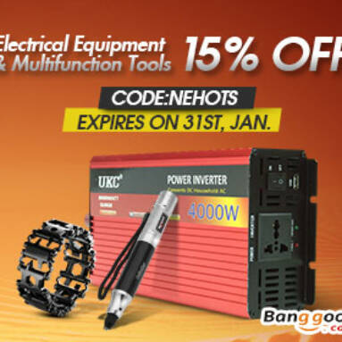 Up to 51% OFF for Electrical Equipment & Multi-funtional Tools with Extra 15% OFF Coupon from BANGGOOD TECHNOLOGY CO., LIMITED