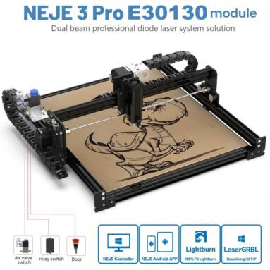 €299 with coupon for NEJE 3 Pro E30130 5.5W Laser Engraver from EU warehouse GEEKBUYING