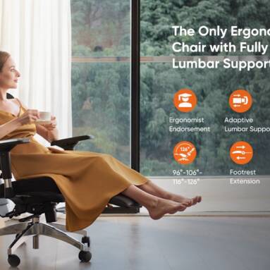 €299 with coupon for [PRO VERSION] NEWTRAL Ergonomic Office Chair with Footrest High Back Desk Chair with Unique Adjustable Lumbar Support, Backrest, Seat Depth Adjustment, Tilt Function, 4D Armrest Recliner Chair for Home Office from EU CZ warehouse BANGGOOD