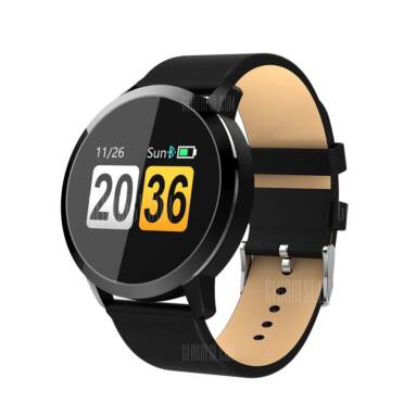 $16 with coupon for NEWWEAR Q8 Smart Watch  –  BLACK from GearBest