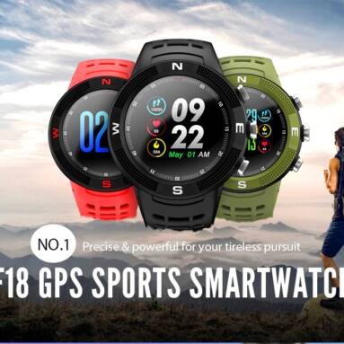 $30 with coupon for NO.1 F18 GPS Sports Smartwatch – BLACK from GearBest