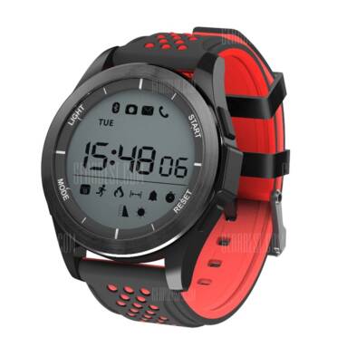 $16 with coupon for NO.1 F3 Sports Smartwatch  –  BLACK AND RED from GearBest