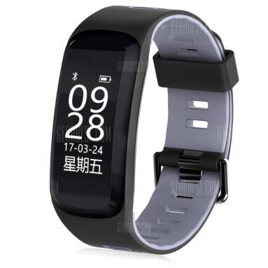 $16 with coupon for NO.1 F4 Heart Rate Smartband Gray from GearBest