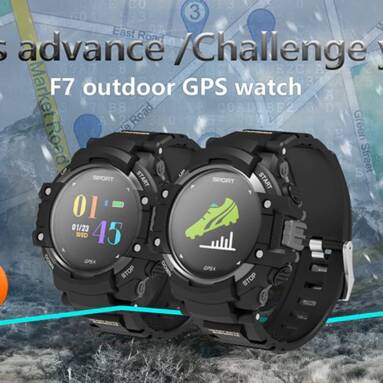 $33 with coupon for NO.1 F7 Smart Watch – BATTLESHIP GRAY from GearBest