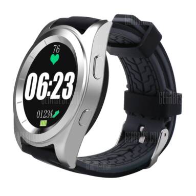$24 with coupon for NO.1 G6 Bluetooth 4.0 Heart Rate Monitor Smart Watch  –  TPU STRAP  SILVER  from GearBest