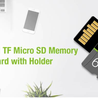 $9 with coupon for NUIFLASH TF Micro SD Memory Card with Holder – Multi-A 64GB from GEARBEST