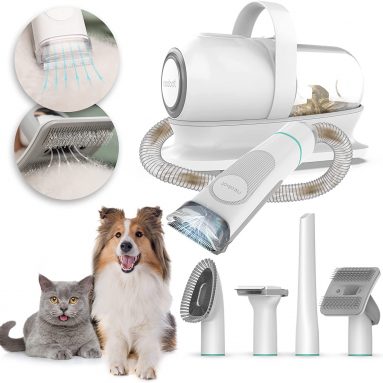 €133 with coupon for Neabot P1 Pro Dog Clipper with Pet Hair Vacuum Cleaner, Professional Pet Grooming Set with 5 Proven Care Tools from EU warehouse GEEKBUYING