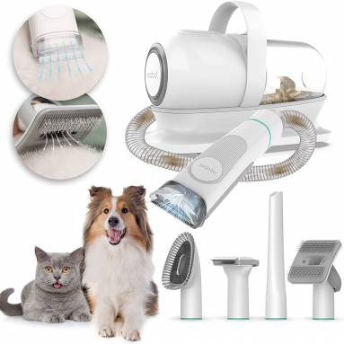 €112 with coupon for Neabot P1 Pro Dog Clipper with Pet Hair Vacuum Cleaner, Professional Pet Grooming Set with 5 Proven Care Tools from EU warehouse GEEKBUYING