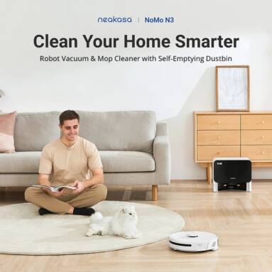 €255 with coupon for Neakasa NoMo N3 Robot Vacuum Cleaner with Self-Emptying Station from EU warehouse GEEKBUYING