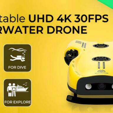 $1750 with coupon for Nemo 4K Underwater Camera Drone System Aqua Pro Sea Photography WiFi Recorder ROV for Fishing Scuba Diving with Travel Backpack from GEARBEST